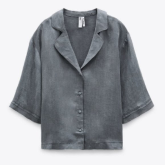 Zara Tops - NWT Zara Fill Sens Grey Blouse